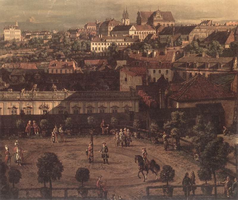 BELLOTTO, Bernardo View of Warsaw from the Royal Palace (detail) fh Sweden oil painting art